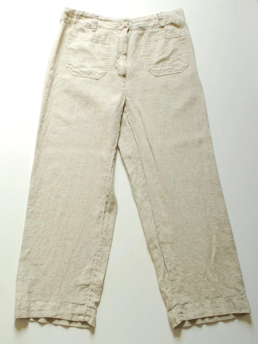 Quince 100% European Linen Wide Leg Trouser | Flax | 12